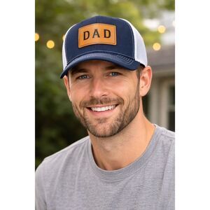 Dad Trucker Hat Navy Blue Mesh Snapback Father Gift Baseball Cap